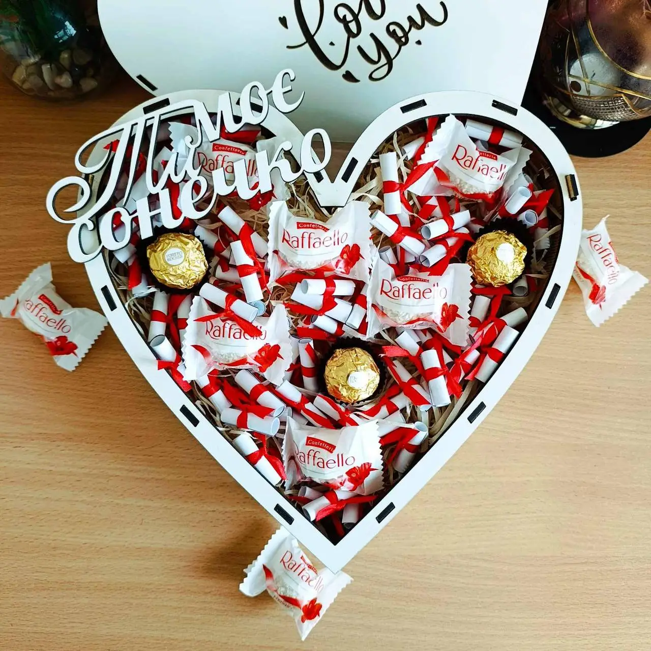 Набір із цукерками та 101 причиною чому я тебе кохаю на день закоханих 8 березня день народження (ar213)