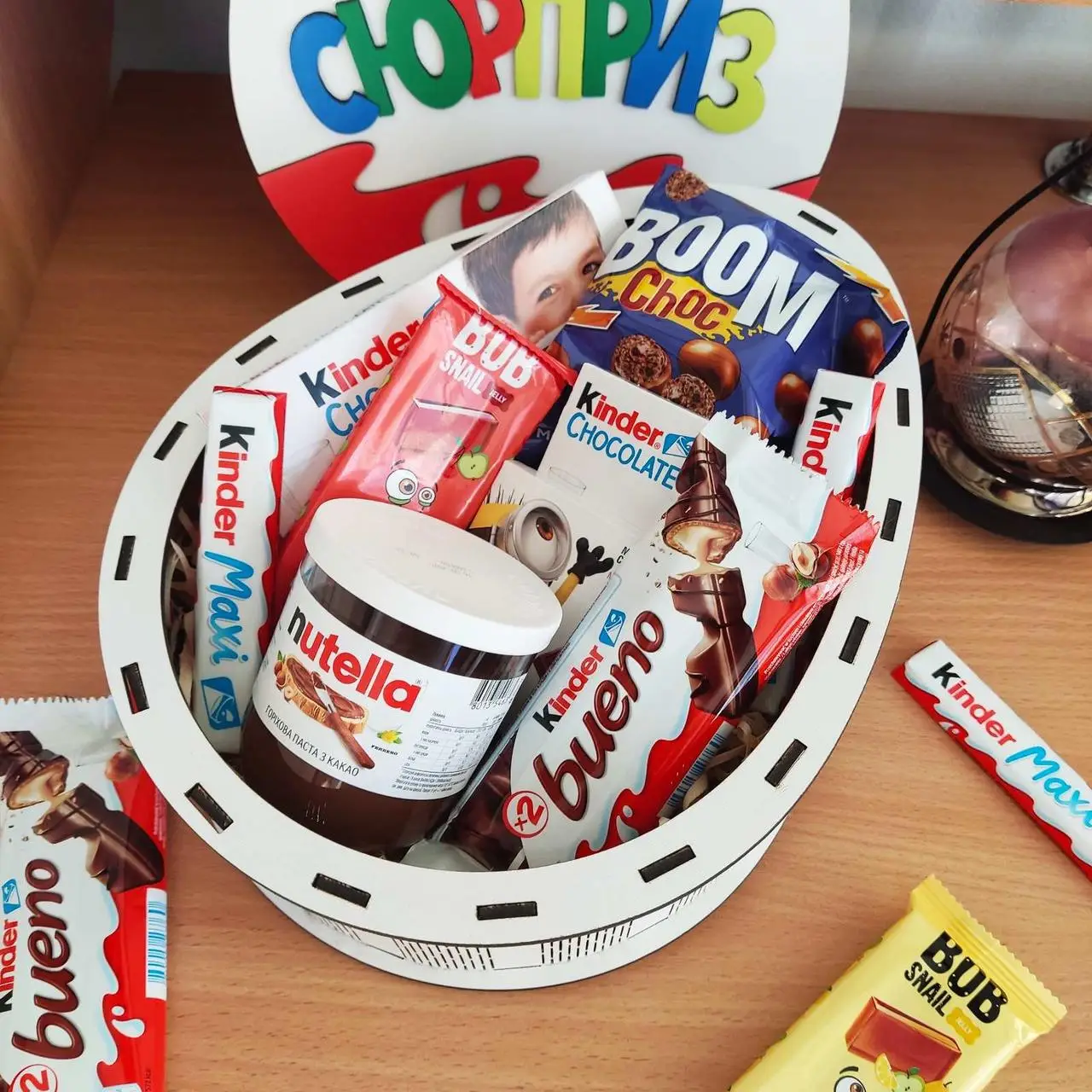 Кіндер бокс із солодощами для дитини або дівчини на день народження 8 березня день закоханих новий рік різдво на свято(ar234)