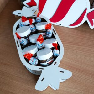 Бокс з солодощами для дитини або дівчини на день народження новий рік 8 березня (ar268)