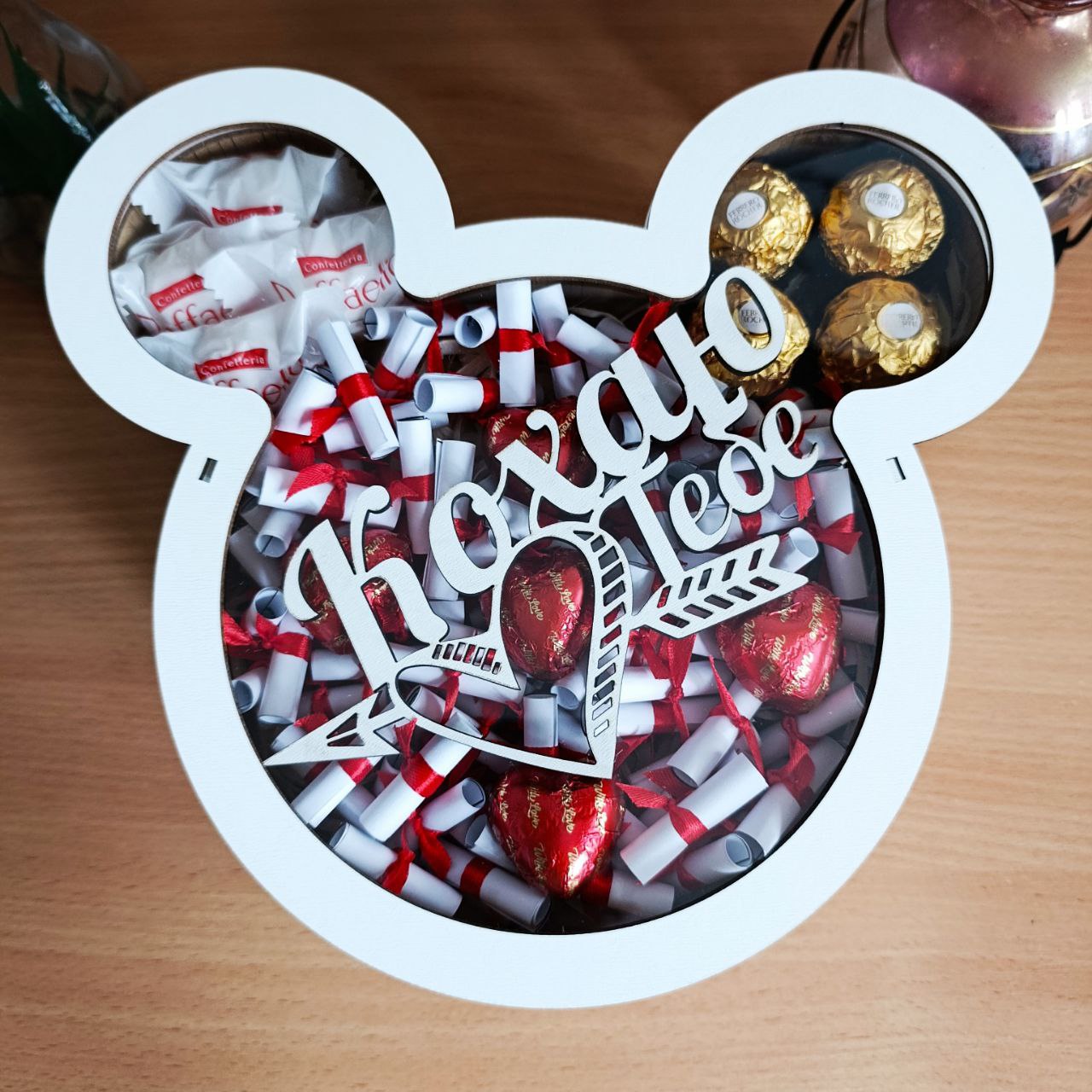 Бокс з цукерками для дівчини на день народження новий рік різдво день закоханих 8 березня свято (ar291) - Зображення 4