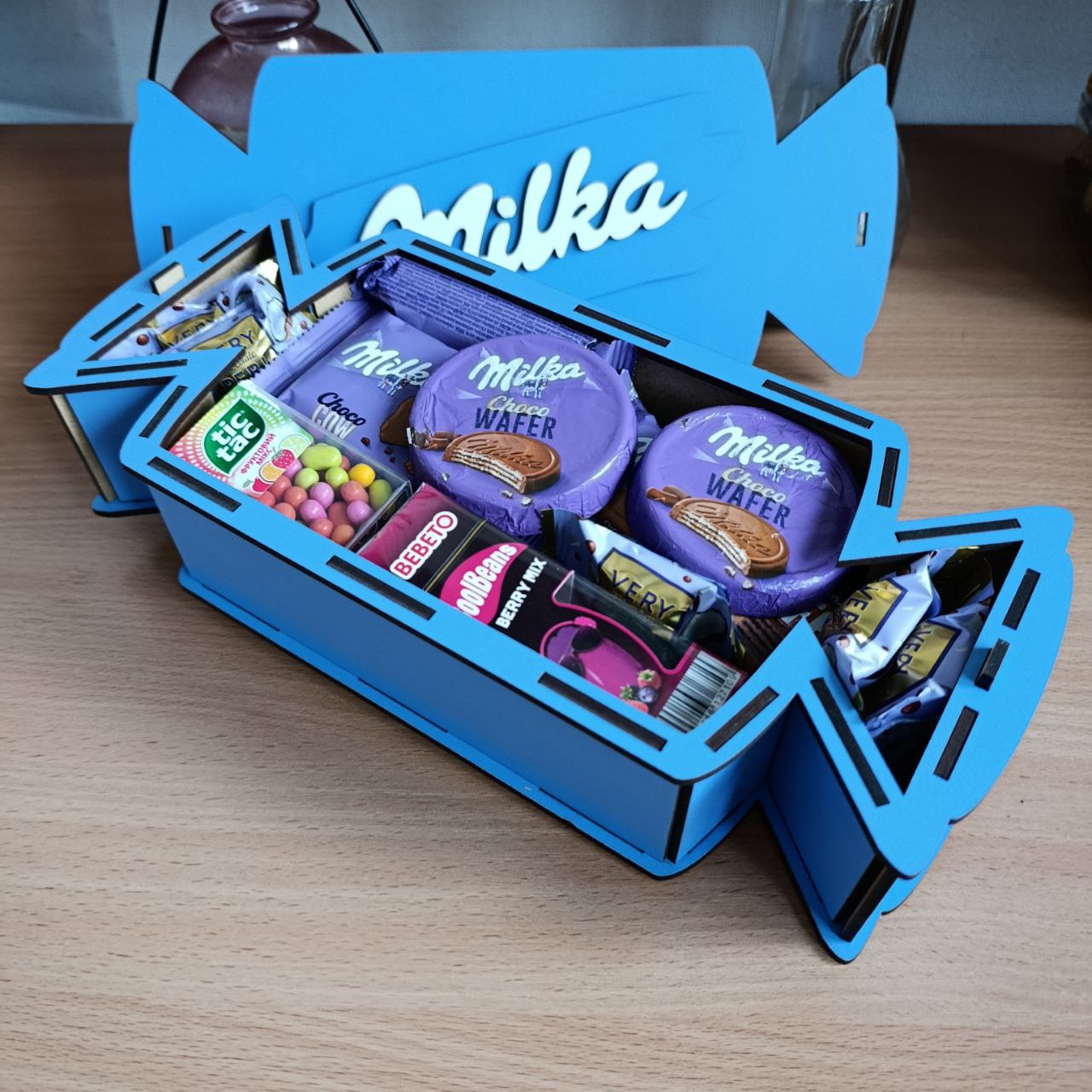 Бокс мілка з цукерками для дівчини або дитини на день народження новий рік різдво день закоханих 8 березня (ar292) - Зображення 2