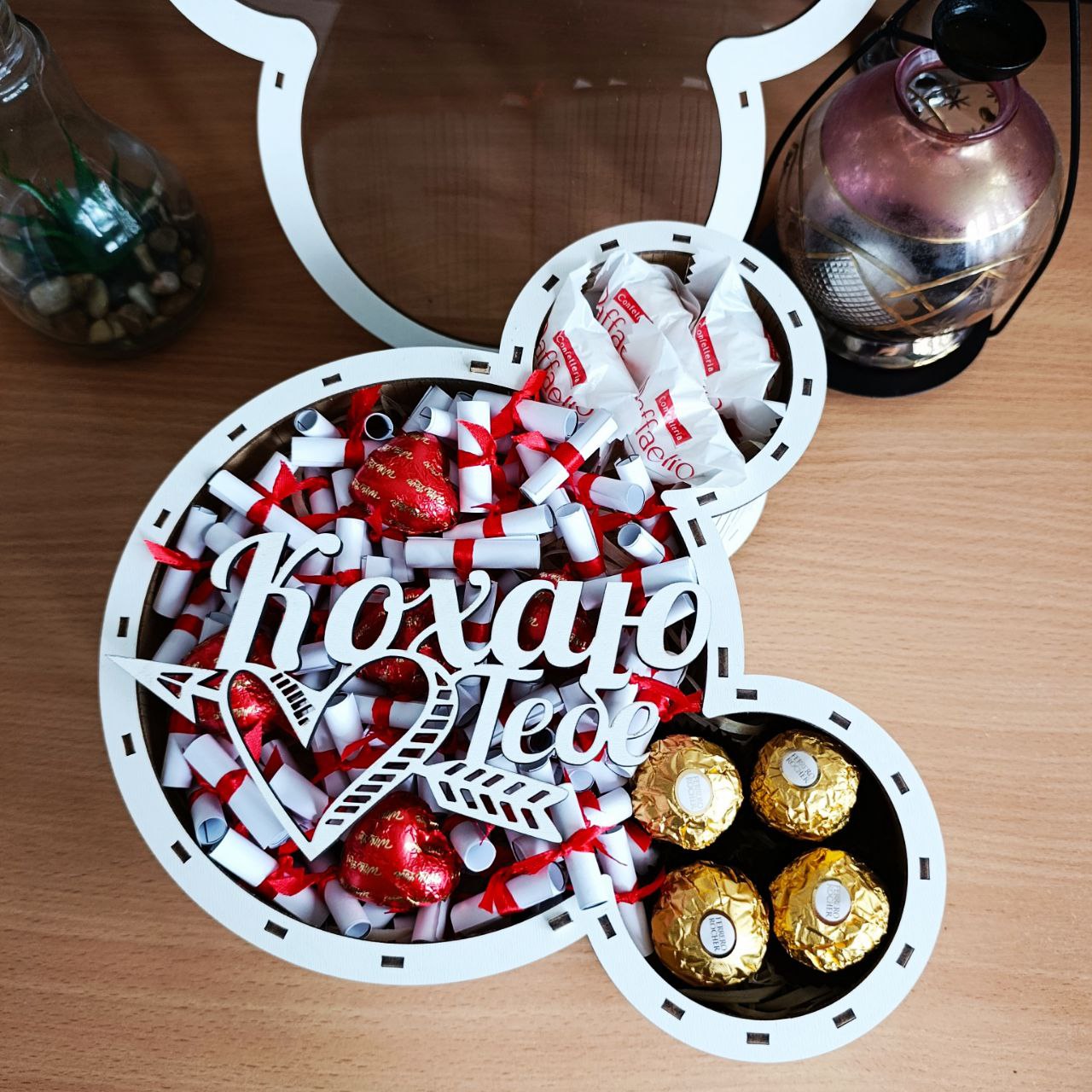 Бокс з цукерками для дівчини на день народження новий рік різдво день закоханих 8 березня свято (ar291) - Зображення 3