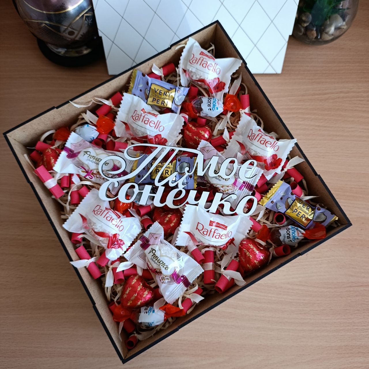 Бокс з цукерками та 101 причиною чому я тебе люблю для дівчини на день народження новий рік різдво день закоханих 8 березня(ar293) - Зображення 3