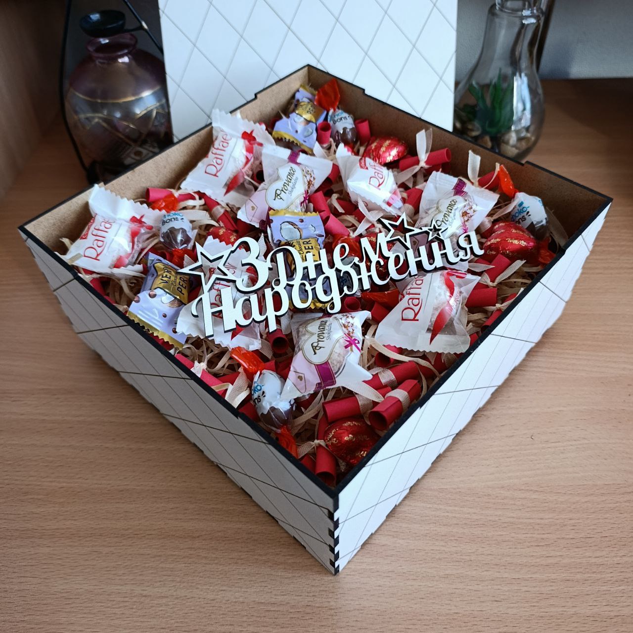 Бокс з цукерками та 101 причиною чому я тебе люблю для дівчини на день народження новий рік різдво день закоханих 8 березня(ar293) - Зображення 4