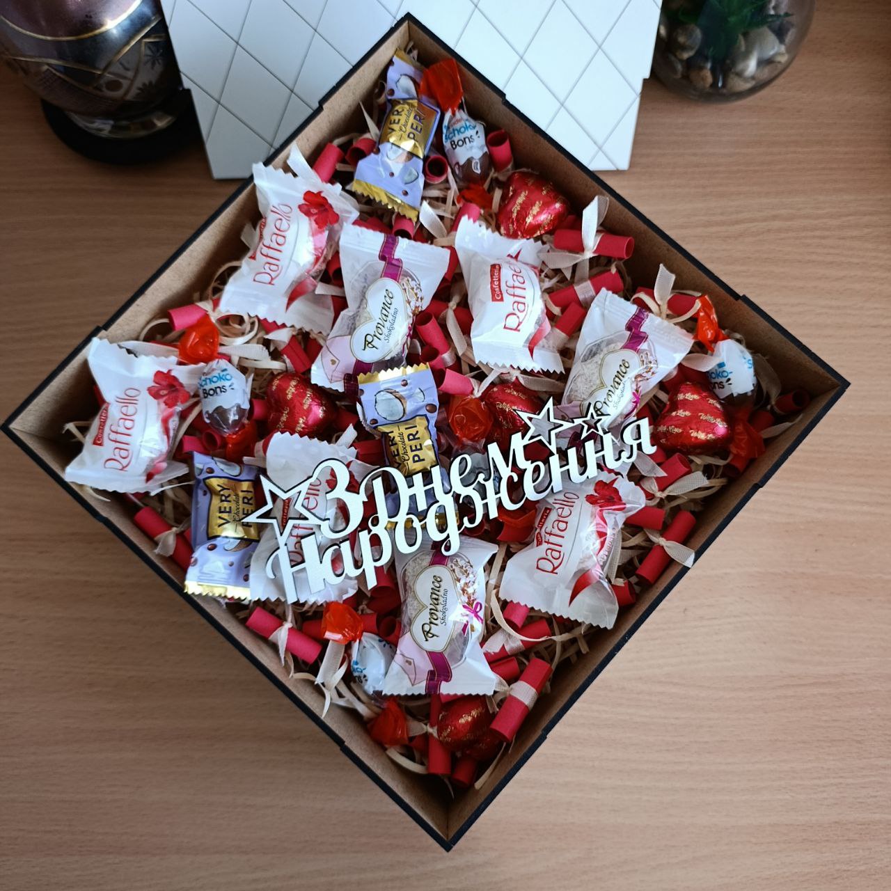 Бокс з цукерками та 101 причиною чому я тебе люблю для дівчини на день народження новий рік різдво день закоханих 8 березня(ar293) - Зображення 6