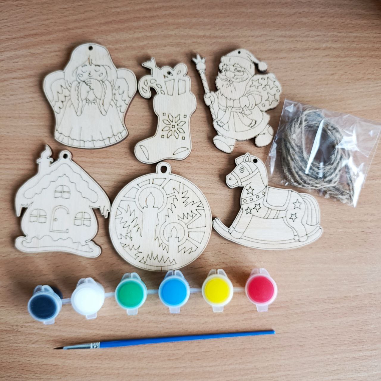 Подарунковий бокс з новорічними розвиваючими іграшками - розмальовками для дитини на Новий рік Різдво (ar307) - Зображення 2